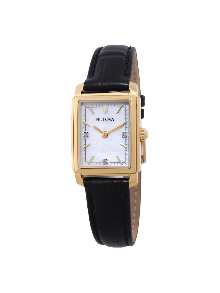 Nwt Bulova Sutton Quartz Diamond White Mother Of Pearl Dial Ladies Watch